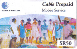 Seychelles-cable Prepiad Mobile Service(sr50)-used Card+1 Card Prepiad Free - Sychelles
