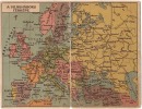 AK EUROPE MAPS MADE IN UNGARN OLD POSTCARD  Groß Wie Ein Zwei Postkarten - Douane