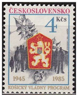 Checoslovaquia 1985 Scott 2552 Sello ** Programa Kosicky Vladny Michel 2807 Yvert 2623 Czechoslovakia Stamps Timbre - Unused Stamps