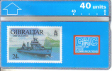 Gibraltar-gib-25-uss Gleaves(306a)-40units-tirage-20.000-mint Card+1 Card Prepiad Free - Gibilterra