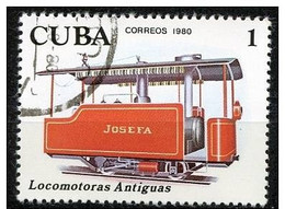 Cuba 1980 Scott 2357 Sello * Tren Locomotoras Antiguas Train Vieilles Locomotives Josefa Michel 2506 Yvert 2216 Stamps - Nuevos