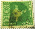 India 1958 Map Of India 5np - Used - Gebraucht