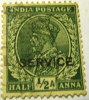 India 1932 King George V 1/2 Anna Overstamped Service - Used - Other & Unclassified
