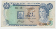 Bermuda 1 Dollar 1976 VF+ Banknote P 28a  28 A - Bermudes