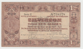 Netherlands 1 Gulden Zilverbon 1938 VF+ CRISP Banknote - 1 Florín Holandés (gulden)