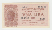 ITALY 1 Lire 1944 UNC NEUF P 29b 29 B - Italia – 1 Lira