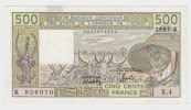 West African States (Sengal) 500 Francs 1983 AXF P 706Kf  706K F - Estados De Africa Occidental