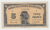 French West Africa 5 Francs 1942 VF++ Banknote P 28a 28 A - Otros – Africa