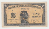 French West Africa 5 Francs 1942 VF++ Banknote P 28a 28 A - Andere - Afrika