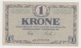 Denmark 1 Krone 1921 VF Crispy Banknote P 12g  12 G - Denmark