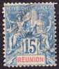 Réunion Obl. N°  37 - Type Groupe 15 Cts Bleu - Oblitérés