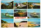 (RECTO/VERSO) CARTERET - MULTIVUES AVEC BELLE FLAMME POSTALE AU VERSO - Carteret