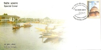 Special Cover,Dal Lake, Srinagar, India´s First Floating Post Office Cancellation,Inde,2011 - Briefe U. Dokumente