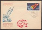 Russia USSR 1962 Space First Group Flight FDC Riga Cancellation - Cartas & Documentos