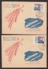 Russia USSR 1962 Space First Group Flight FDC Omsk Cancellation 11 - Storia Postale