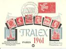 N° 1309 SALON  PHILATELIQUE  FRALEX    PARIS Le     04 NOVEMBRE1961 - Storia Postale