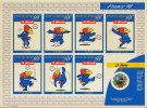 (d) Bloc De 7 Vignettes Auto Adhésives Et Un Timbre N°3140 France98 Coupe Du Monde De Football - Souvenir Blocks & Sheetlets