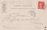 POSTE MARITIME   1909  CARTE DE PORT-SAID  LIGNE MARSEILLE A LA REUNION - Posta Marittima