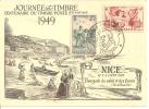 N° 740+739JOURNEE DU TIMBRE  NICE Vers CHOLET Le  26  MARS 1948 - Cartas & Documentos