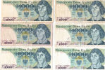 Poland Banknote 1000 Zlotych - Copernicus/solar System -  6 NOTES 1975/82 - Polonia