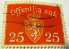 Norway 1937 Offentlig Sak 25 Ore - Used - Gebruikt