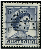 Pays :  46 (Australie : Confédération)      Yvert Et Tellier N° :  253 Perfin/perforé (o) - Perforiert/Gezähnt