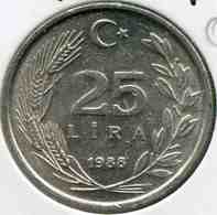 Turquie Turkey 25 Lira 1988 Alu KM 975 - Turquie