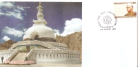 Special Cover, Shanti Stupa, Leh, Ladakh,Buddha, Buddhism, 2011, Inde - Budismo