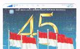 INDONESIA  - PERUMTEL / INDOSAT (TAMURA) - 1990 45^ ANNIV. INDEPENDENCE  OF INDONESIA 140 UNITS - USED -  RIF. 1642 - Indonesia