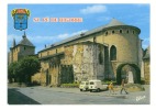Saint Pé De Bigorre (65) - CPM - L'église, Monument Aux Morts, Renault 4L, Blason - Saint Pe De Bigorre