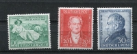Germany 1952 MI 108-0 MNH Goethe Set. Cv 42 Euro - Mint