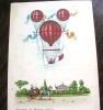 == Ballon  1858, Modern Card   * Italien - Milano - Montgolfières