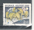 SVERIGE / SUEDE / SWEDEN, 1987: Julpost; Cheval / Horse ; Obl ; 2 KR - Used Stamps