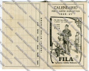 CALENDARIO FORMATO PICCOLO FILA ANNO 1926 1927 PUBBLICITA - Petit Format : 1901-20