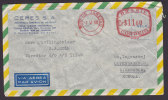 Brazil Airmail Par Avion CÉRES S.A., RIO DE JANIERO Meter Stamp Cancel Cover 1950 To Copenhagen Denmark Danimarca - Luftpost