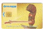 MALESIA (MALAYSIA) - TELEKOM MALAYSIA (CHIP) - KERIS ANAK AYAM TELENG (DIFFERENT CHIP)  - USED ° - RIF. 1882 - Malasia