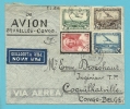 416+LP1+2+3 (surtaxe) Op Brief Per Luchtpost (Par Avion) Met Stempel GENT Naar CONGO-BELGE - Lettres & Documents