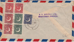 PAKISTAN - 1950 - ENVELOPPE Par AVION De KARACHI Pour BORDEAUX - Pakistán