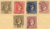 Kleine Hermesköpfe  (6 Stück)        1886 / 95 - Used Stamps