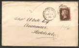 UK - 1876 COVER From STRATFORD-ON-AVON  To REDDITCH  (recepetion At Back) 1d  (dark Red) Plate 146 - Lettres & Documents