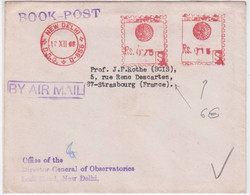 INDIA - 1968 - ENVELOPPE Par AVION Avec EMA De NEW DELHI Pour STRASBOURG - Briefe U. Dokumente