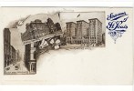 Carte Postale Ancienne Fantaisie Missouri - Souvenir Of St Louis - Exposition Bldg, Olive Street, Planters Hotel - St Louis – Missouri