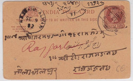 INDIA - 1902 - ENTIER POSTAL - CARTE POSTALE De NEEMUCH - 1882-1901 Keizerrijk