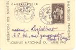 N° 585  JOURNEE DU TIMBRE   PARIS Vers PARIS(Fermé)    Le  10 OCTOBRE 1943 - Storia Postale