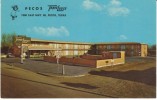 Pecos TX Texas, TraveLodge Motel, Autos, On C1950s/60s Vintage Postcard - Other & Unclassified