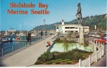 Seattle WA Washington, Shilshole Bay Marina, Ballard Neighborhood, Autos, Leif Erikson, C1950s Vintage Chrome Postcard - Seattle