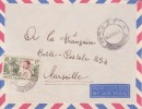 Moundou Tchad Afrique Colonie Française Lettre Par Avion Pour Marseille Marcophilie - Covers & Documents