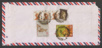 India 2002  GANDHI   CAT LION SHIP  COVER TO UNITED KINGDOM # 28825 Inde Indien - Mahatma Gandhi