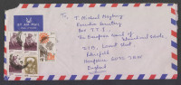 India 1991  COVER TO UNITED KINGDOM # 28897 Inde Indien - Lettres & Documents