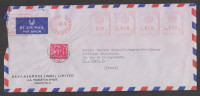 India 1972 METER  COVER TO FRANCE RRF STAMP  # 28899 Inde Indien - Brieven En Documenten